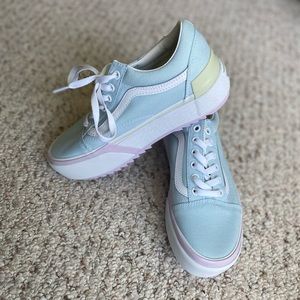 Vans Old Skool Stacked Shoe- Pastel Blue